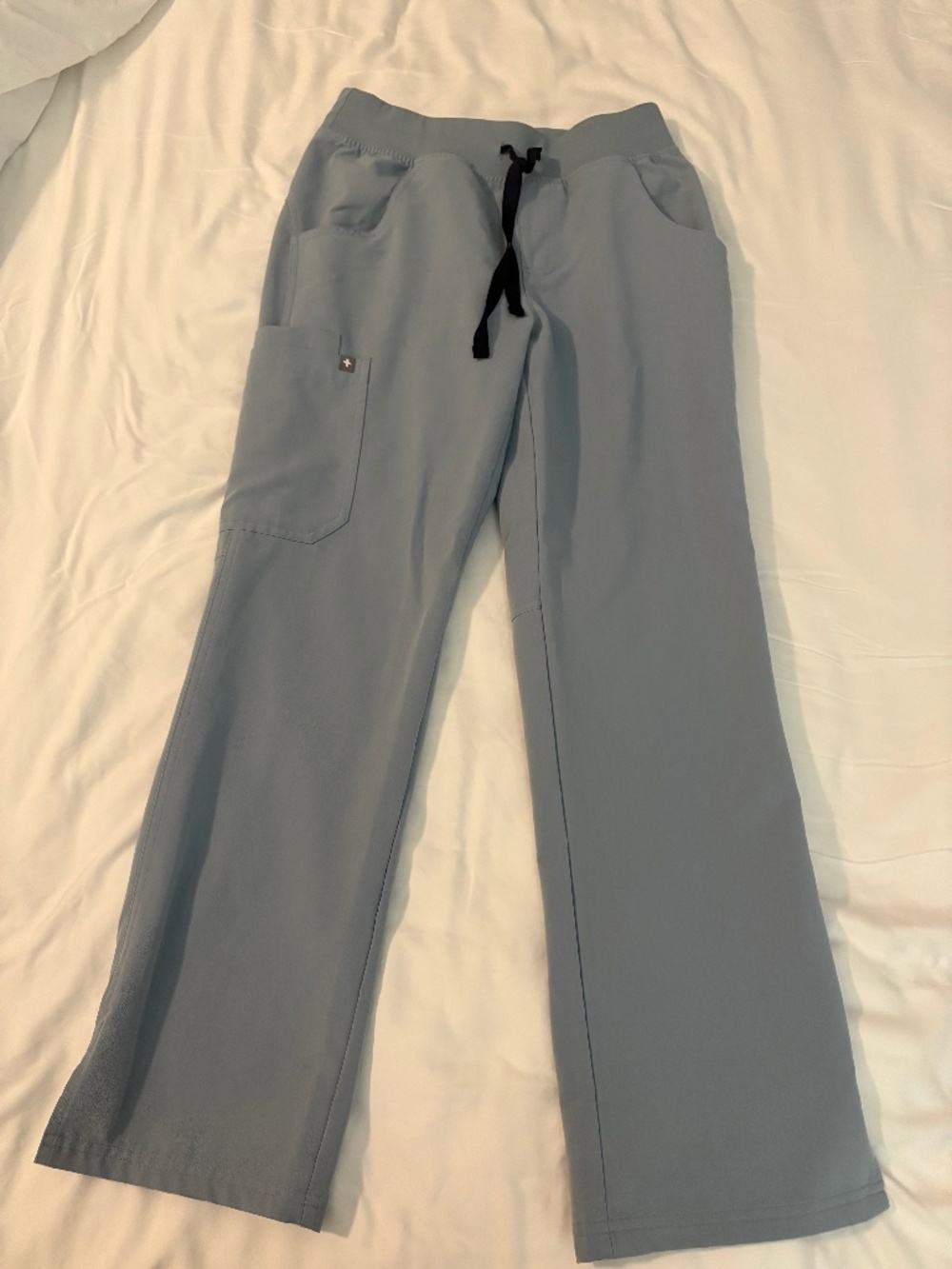 SP- Dusty Blue High Waisted Yola™ - Petite Skinny Scrub Pants 2.0